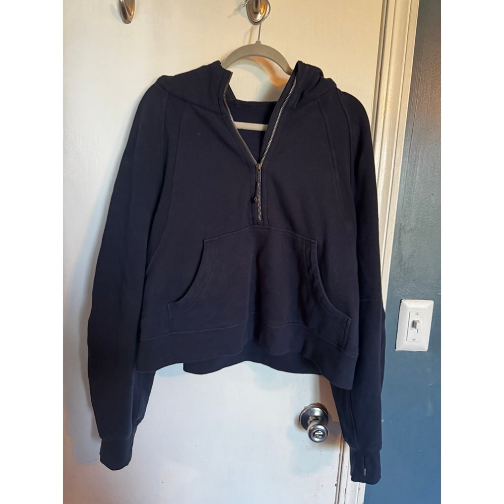 lululemon scuba navy blue hooded cropped size xl/xxl
